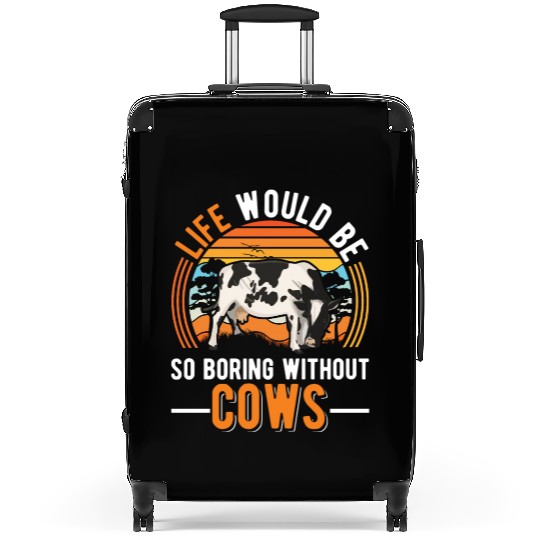 Cow Cattle Breeder Land, Farmer Cows Suitcases