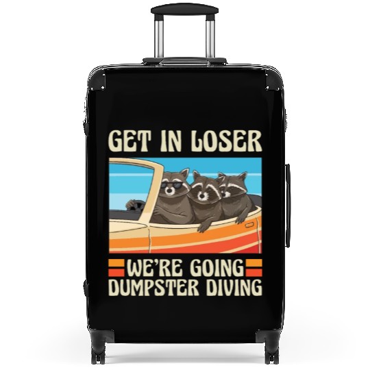 Raccoon Lover Trash Picking Dumpster Diving Trash Suitcases