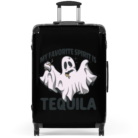 My Favorite Spirit Is Tequila Halloween Ghost Suitcases