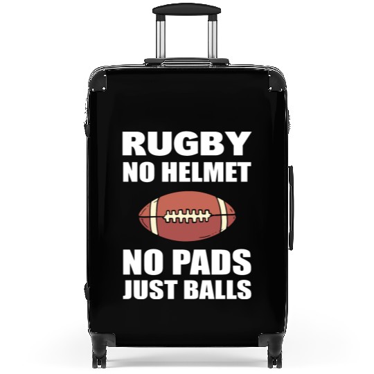 Rugby No Helmet No Pads Just Balls Rugby Player Suitcases