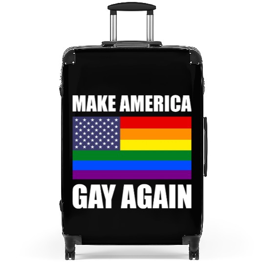 Rainbow LGBTQ American Pride Diversity Flag Suitcases