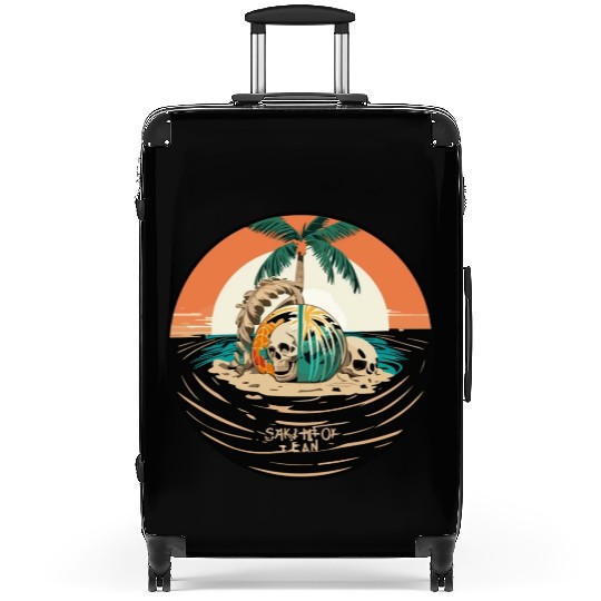 skull summer Suitcases