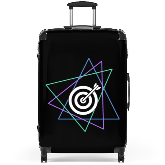 Geometric Bullseye Target Suitcases