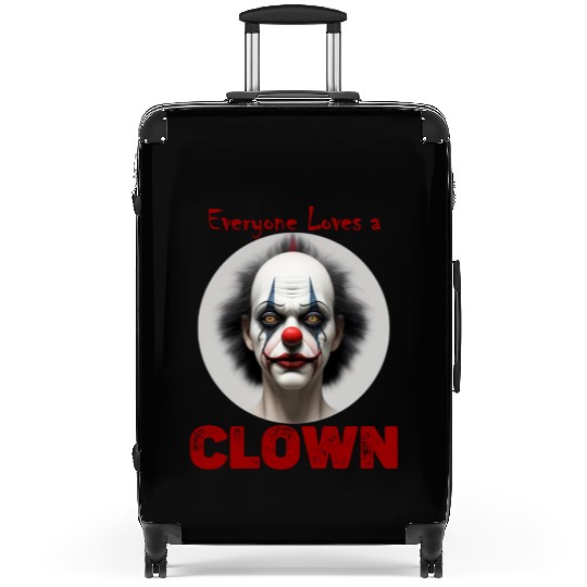Scary Halloween Clown Suitcases
