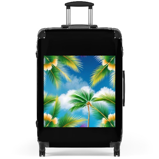 Tropical Whispering Palm Trees Suitcases