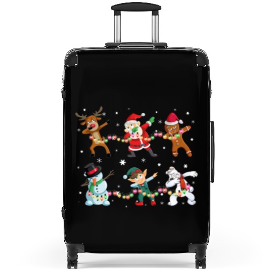 Funny Dabbing Santa And Friends Suitcases Christmas
