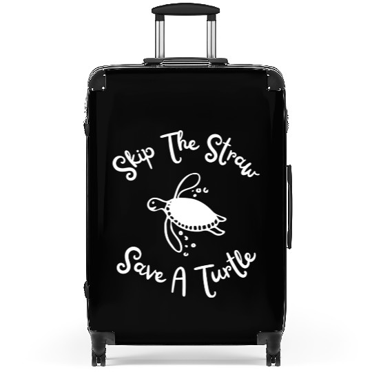 Skip The Straw Save A Turtle Cute Zero Waste Suitcases