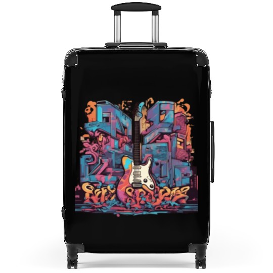 Graffiti Hip-Hop Guitar Suitcases