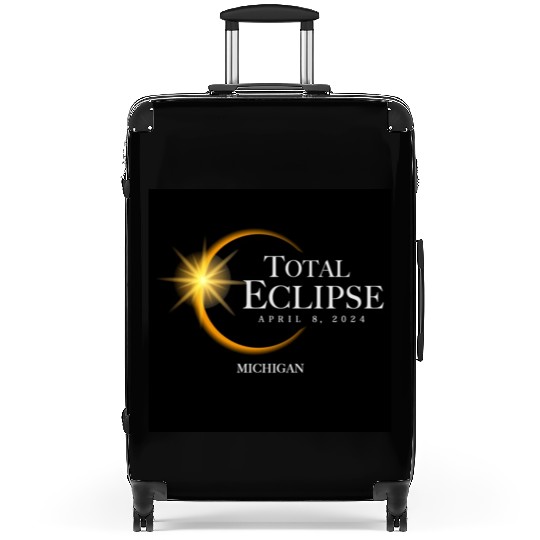 Michigan Eclipse 2024 Souvenir April 8 Memento Suitcases