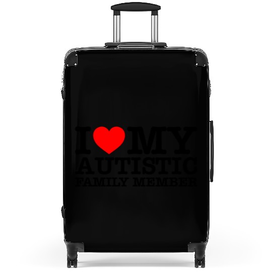 I Love My Autistic Family Member Suitcases