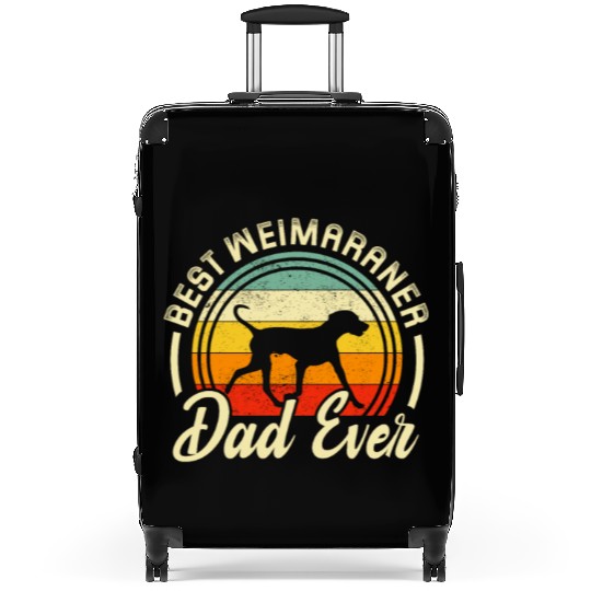 Best Weimaraner Dad Ever Retro Suitcases