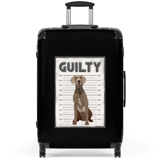 Guilty Weimaraner Mug Shot Suitcases