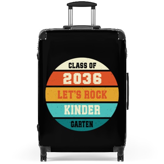 Funny Vintage Class Of 2036 Lets Rock Kindergarten Suitcases