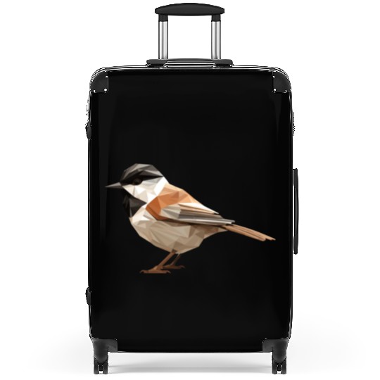 Chickadee Bird Low Poly Suitcases