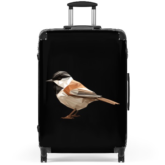 Chickadee Bird Low Poly Suitcases