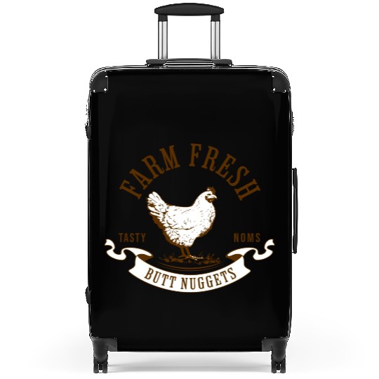Chicken Lover Farm Fresh Butt Nuggets Funny Farmer Suitcases