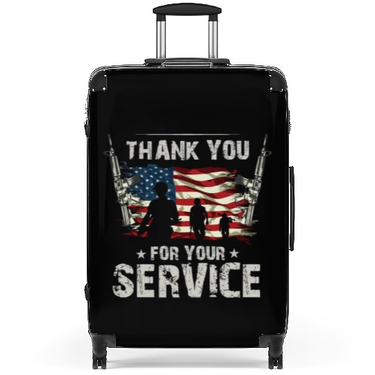 Thank You For Your Service US Flag Veterans Day Suitcases