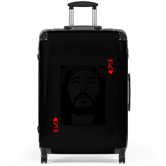 Jesus Is King Jesus King Of Hearts Card Christian Suitcases