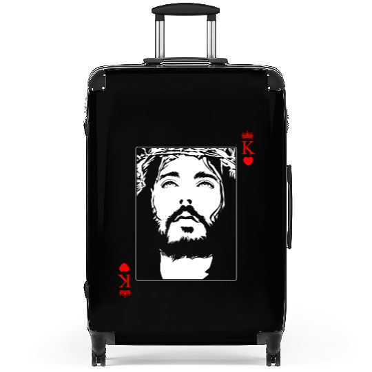 Jesus Is King Jesus King Of Hearts Card Christian Suitcases