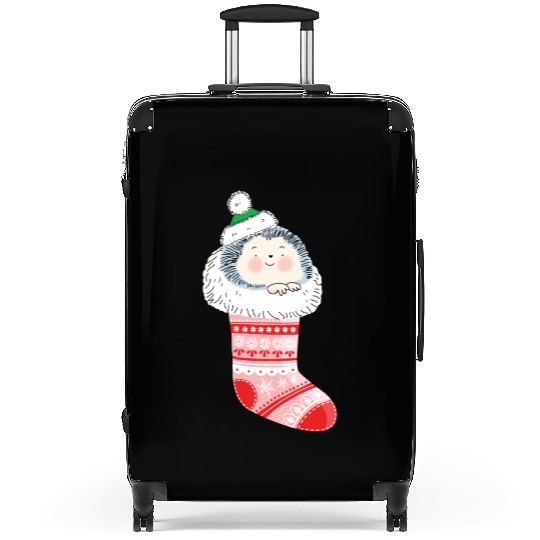 Holly Jolly Hedgehog Suitcases