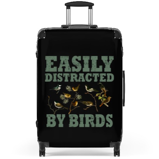 Easily Distracted By Birds Bird Lover Suitcases