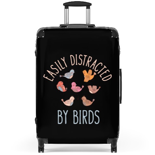 Easily Distracted By Birds Bird Lover Suitcases