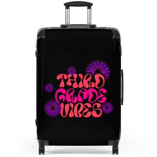 Fourth Grade Vibes for School Guys Neon Colors Suitcases