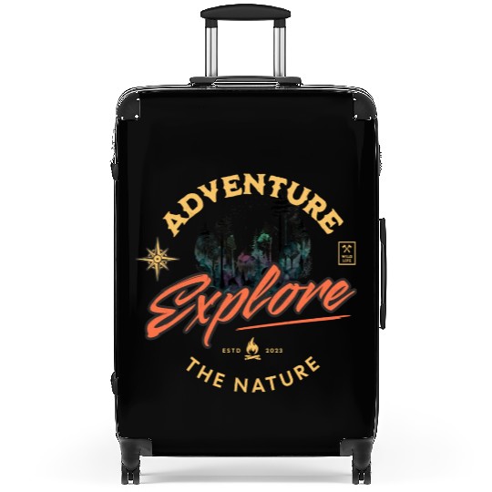 Adventure Explore The Nature Graphic Suitcases