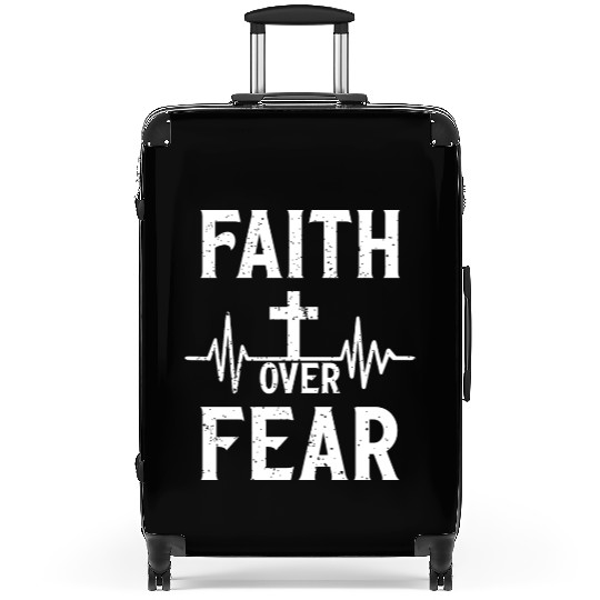 Faith Over Fear Love JesusChristian Christmas Suitcases