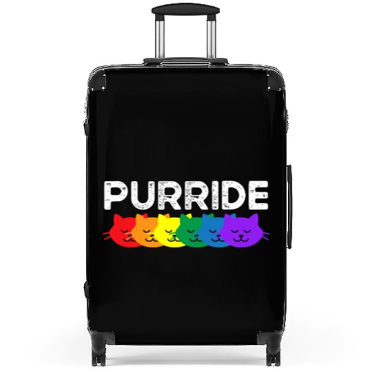 Purride Cat Lover Pride Month Gay Rights Rainbow Suitcases