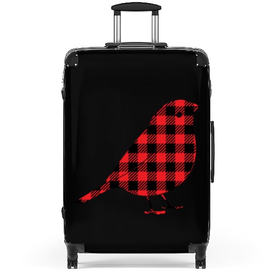 Bird Buffalo Plaid Suitcases