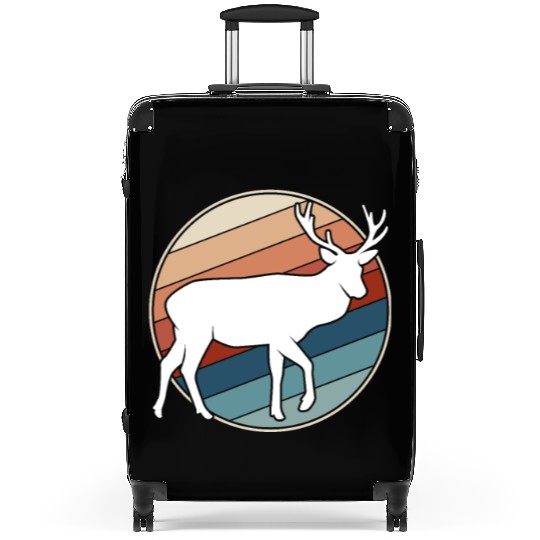 Deer in Retro Style Suitcases
