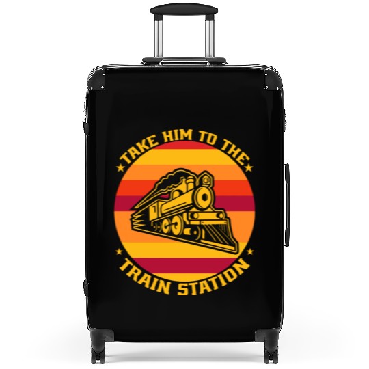 take him to the train station Suitcases