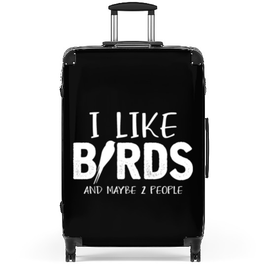 Bird Lover Joke People Budgie Parrot Hummingbird Suitcases