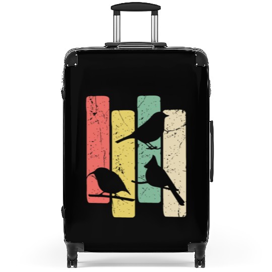 Birds Art Budgie Heron Sparrow Robin Hummingbird Suitcases