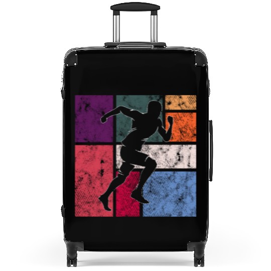 Vintage Running Athlete Suitcases
