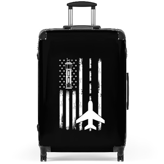 Air Traffic Controller Patriotic Airplane Aviation Suitcases