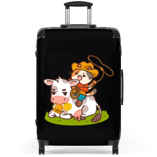 Meow Dy Yeehaw Cowboy Cat Suitcases
