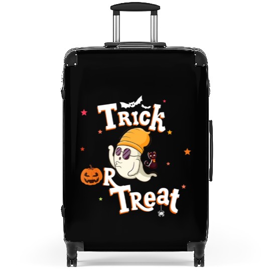 Trick or Treat Groovy spooky and scary Boo-sheet Suitcases