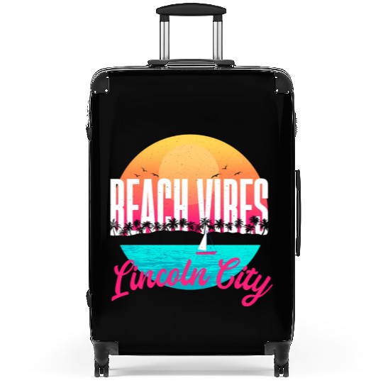 Beachs Lincoln City Summer Oregon Tropical Beach Suitcases