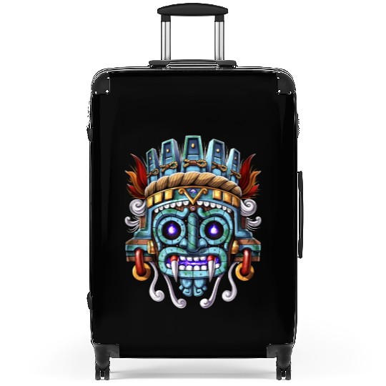 Aztec God Tlaloc Suitcases
