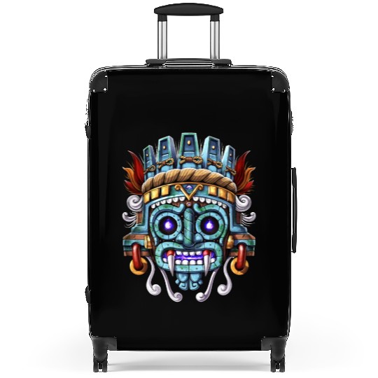 Aztec God Tlaloc Suitcases