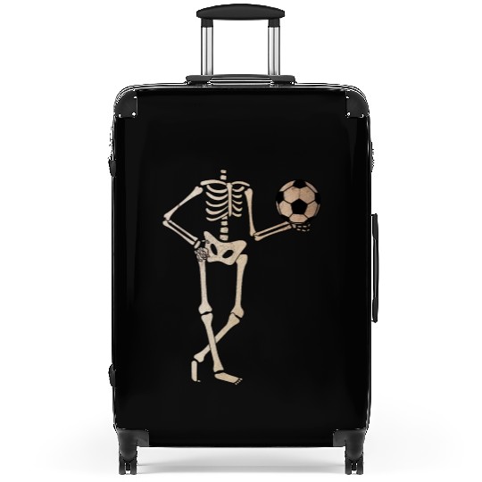 Football Player Trick Or Treat Soccer Skeleton Suitcases
