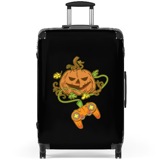 Halloween Jack O Lantern Video Game Controller Suitcases