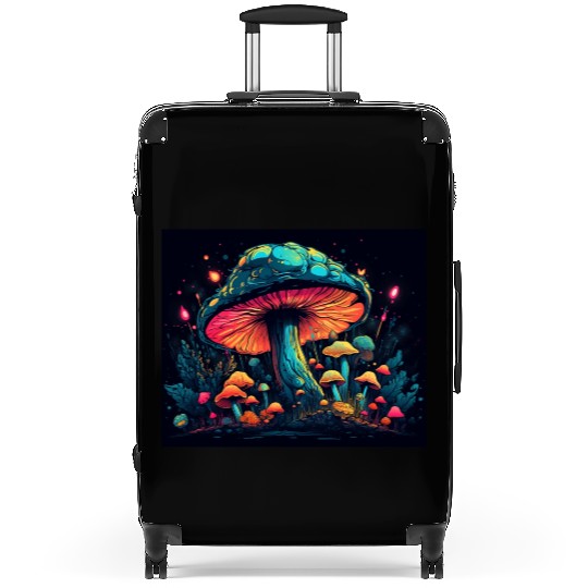Mystic Mushroom Melodies Suitcases