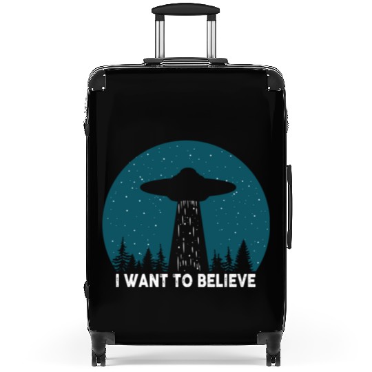 I Want To Believe World Ufo Day Suitcases