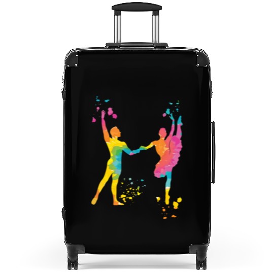 Ballet Dance Couple Woman Ballerina Suitcases