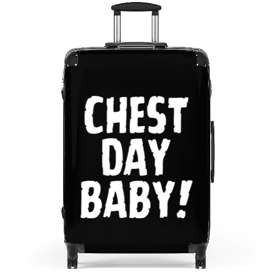 Funny Gym Suitcases - chest day baby Suitcases