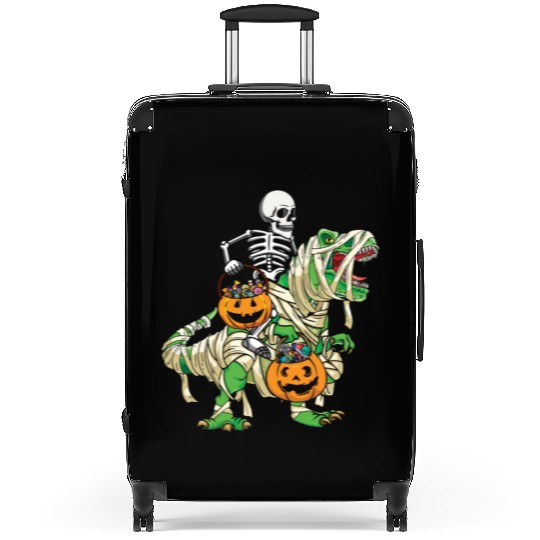 Skeleton Dinosaur Pumpkin Lazy Creepy Halloween Suitcases