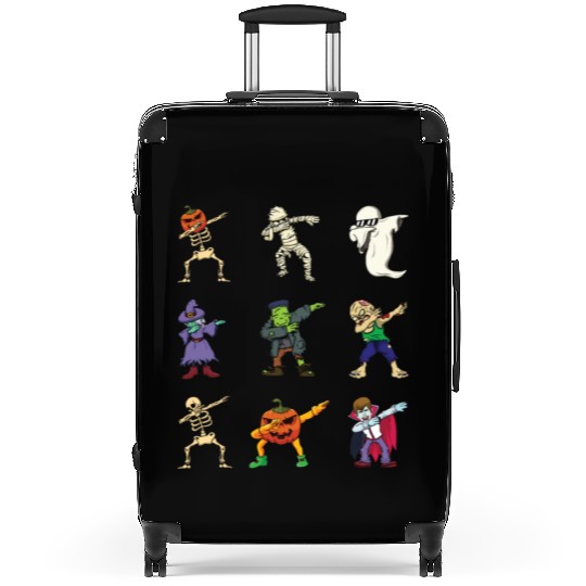 Dabbing Halloween Monsters Lazy Creepy Halloween Suitcases